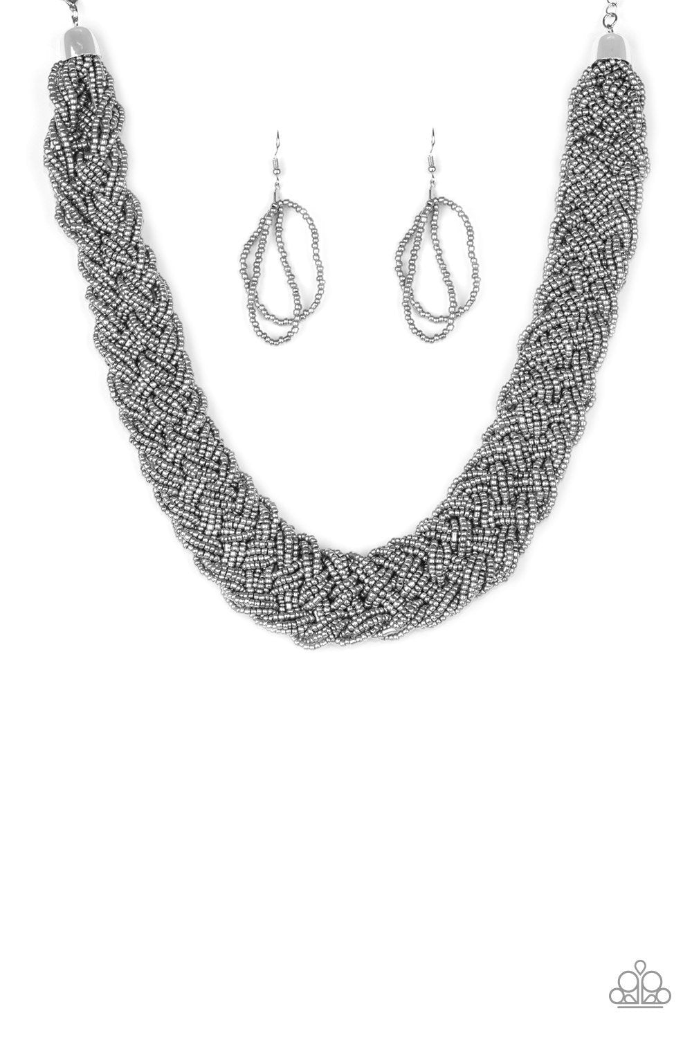 Paparazzi Necklace ~ Mesmerizingly Mesopotamia - Silver