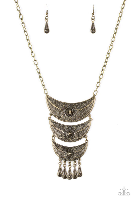 Paparazzi Necklace ~ Go STEER-Crazy - Brass