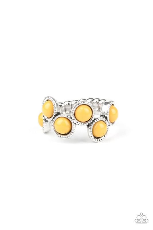 Foxy Fabulous - Yellow - Paparazzi Ring Image