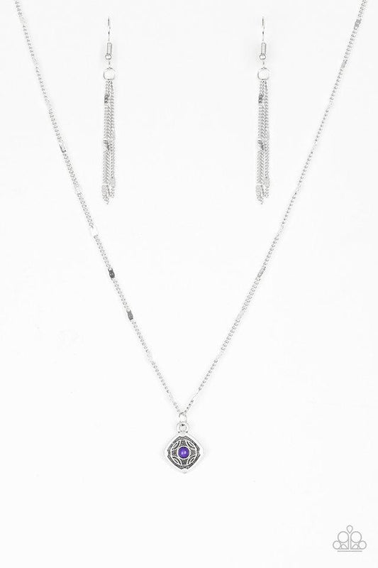 Paparazzi Necklace ~ Follow Your Compass - Purple