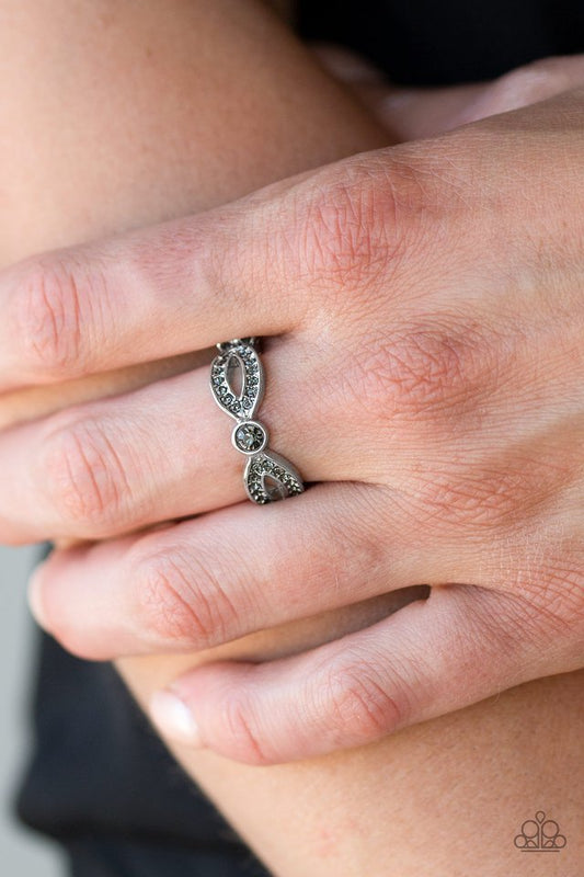 Extra Side Of Elegance - Silver - Paparazzi Ring Image