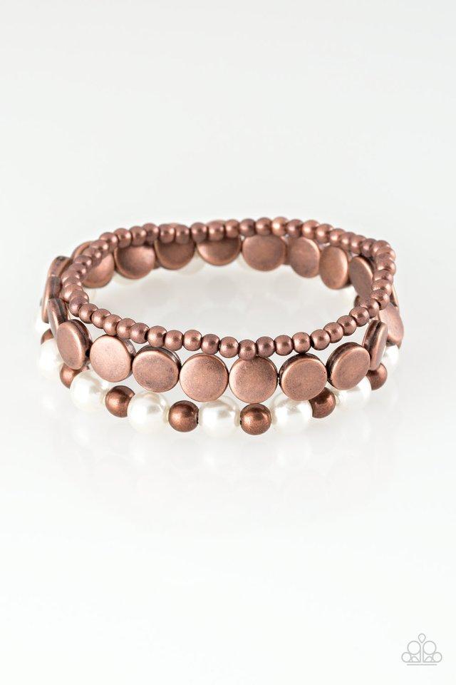 Paparazzi Bracelet ~ Girly Girl Glamour - Copper