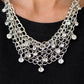 Paparazzi Necklace Blockbuster - Fishing for Compliments - Silver/White