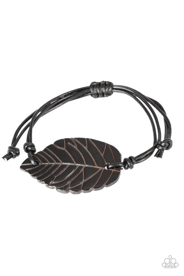 Pulsera Paparazzi ~ Forest Forager - Negra