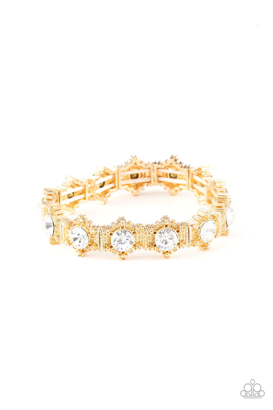 Paparazzi Bracelet ~ Strut Your Stuff - Gold