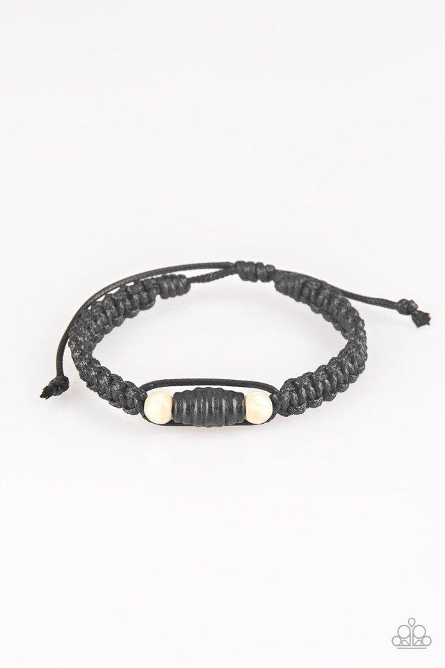 Pulsera Paparazzi ~ Tiki Traveler - Negra