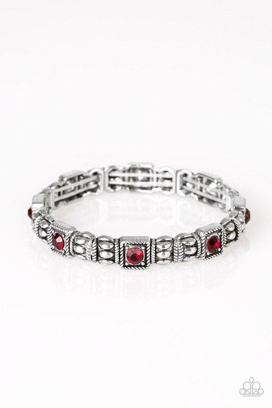 Pulsera Paparazzi ~ Metro Marvelous - Rojo