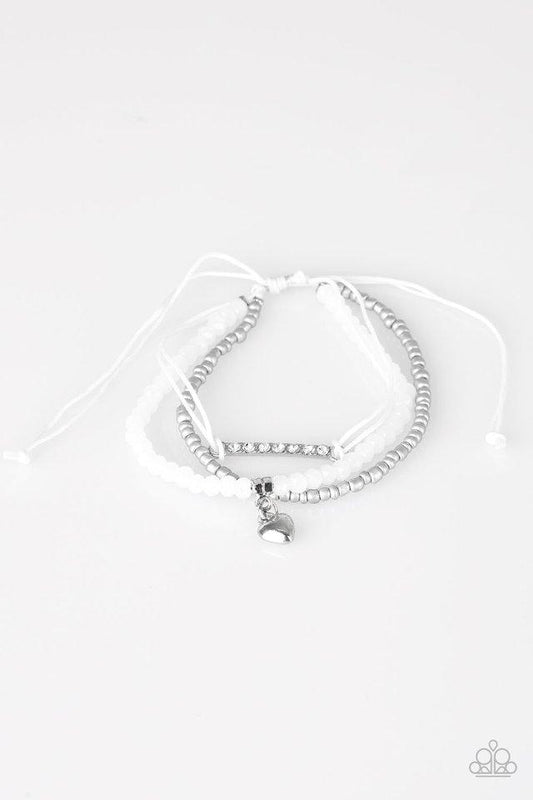 Paparazzi Bracelet ~ Reckless Romance - White