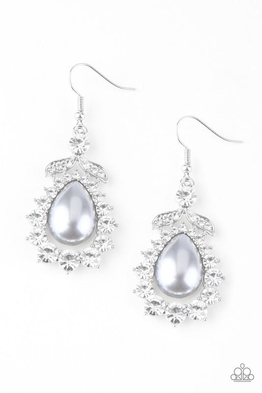 Award Winning Shimmer - Silver - Paparazzi Earring Image