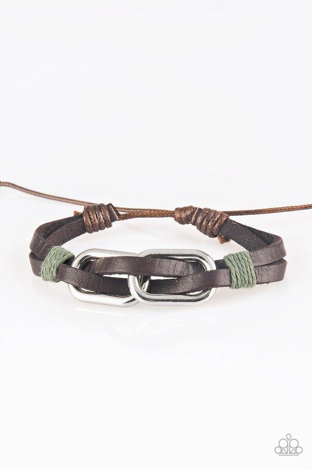 Pulsera Paparazzi ~ Zona horaria MOUNTAINEER - Verde