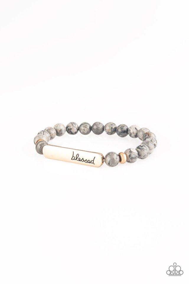 Paparazzi Bracelet ~ Born Blessed - Gold