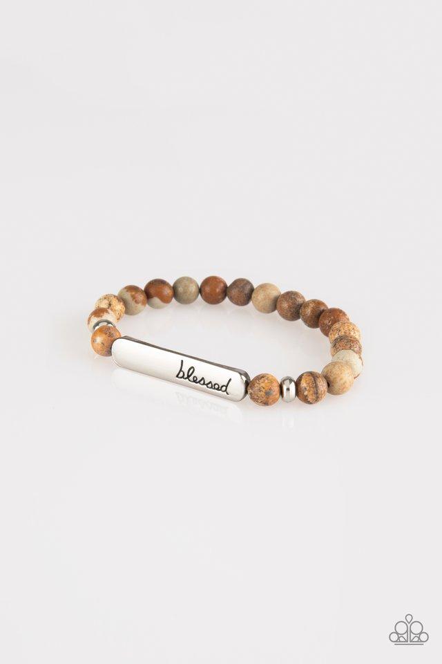 Paparazzi Bracelet ~ Born Blessed - Brown