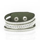 Rollin In Rhinestones - Green - Paparazzi Bracelet Image