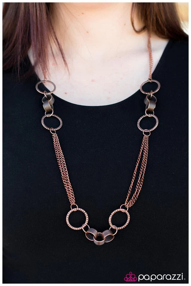 Paparazzi Necklace ~ Care To Join Us? - Copper