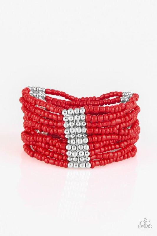 Pulsera Paparazzi ~ Outback Odyssey - Rojo