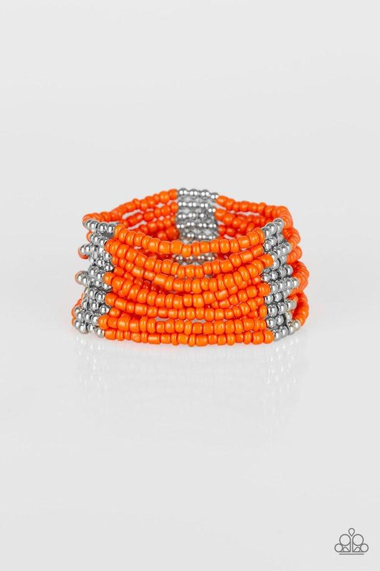 Pulsera Paparazzi ~ Outback Odyssey - Naranja