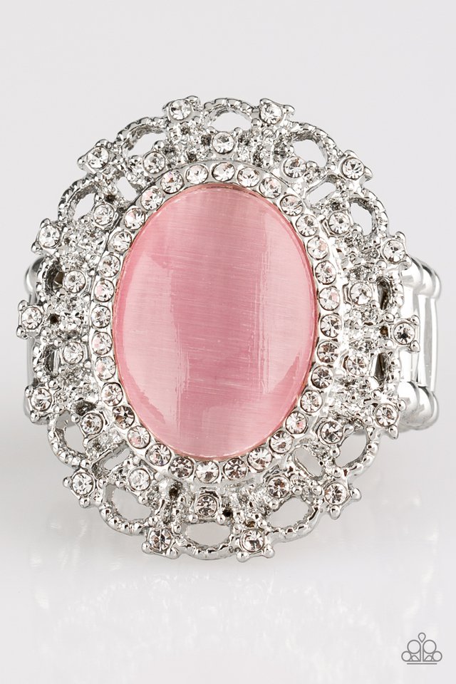 Vintage Pink Moonstone Ring Oil Drip Heart Crystal Ring Women Y2K Punk Open  Zircon Crown Rings Gift Creative Finger Jewelry - AliExpress
