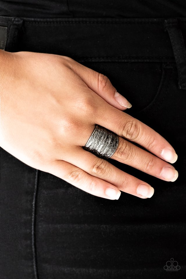 Paleo Patterns - Black - Paparazzi Ring Image