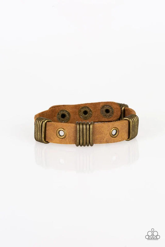 Paparazzi Bracelet ~ Plainly Pirate - Brown