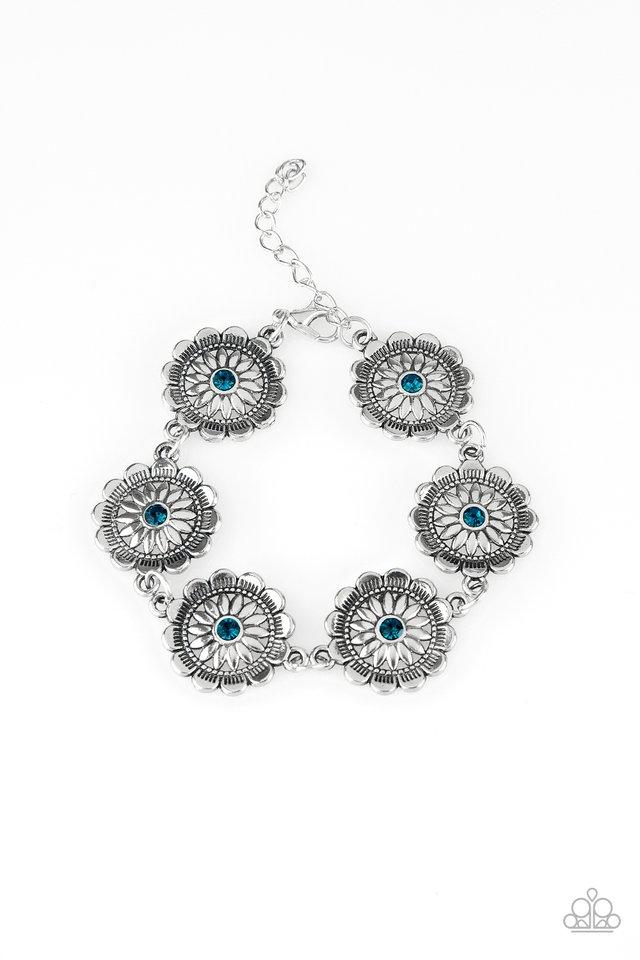 Pulsera Paparazzi ~ Funky Flower Child - Azul