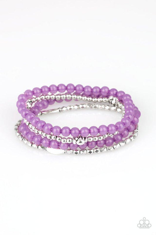 Paparazzi Bracelet ~ Blooming Buttercups - Purple