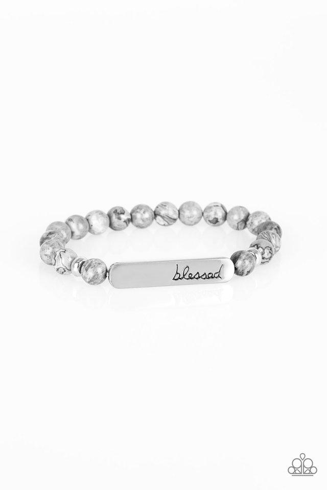 Paparazzi Bracelet ~ Born Blessed - Silver
