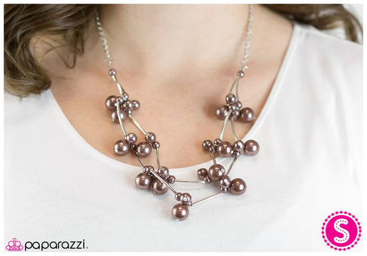 Paparazzi Necklace ~ Instant Classic - Brown