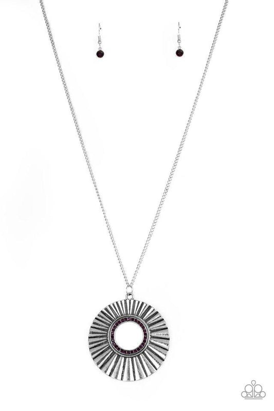 Paparazzi Necklace ~ Chicly Centered - Purple