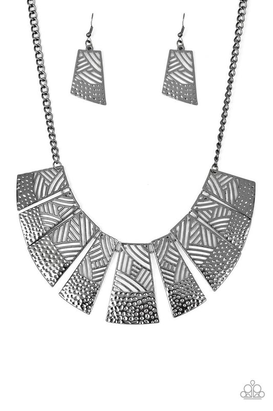 Jungle Cat Jam - Black - Paparazzi Necklace Image