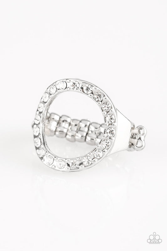 Anillo Paparazzi ~ Banda One-GLAM - Blanco