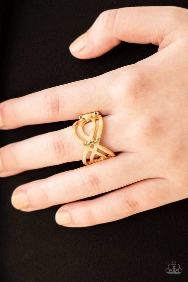 Infinite Fashion - Gold - Paparazzi Ring Image