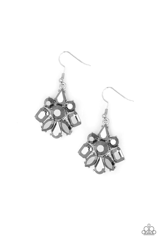 Paparazzi Earring ~ Fiercely Famous - Silver