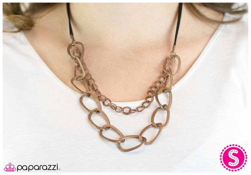 Paparazzi Necklace ~ It All Adds Up - Copper