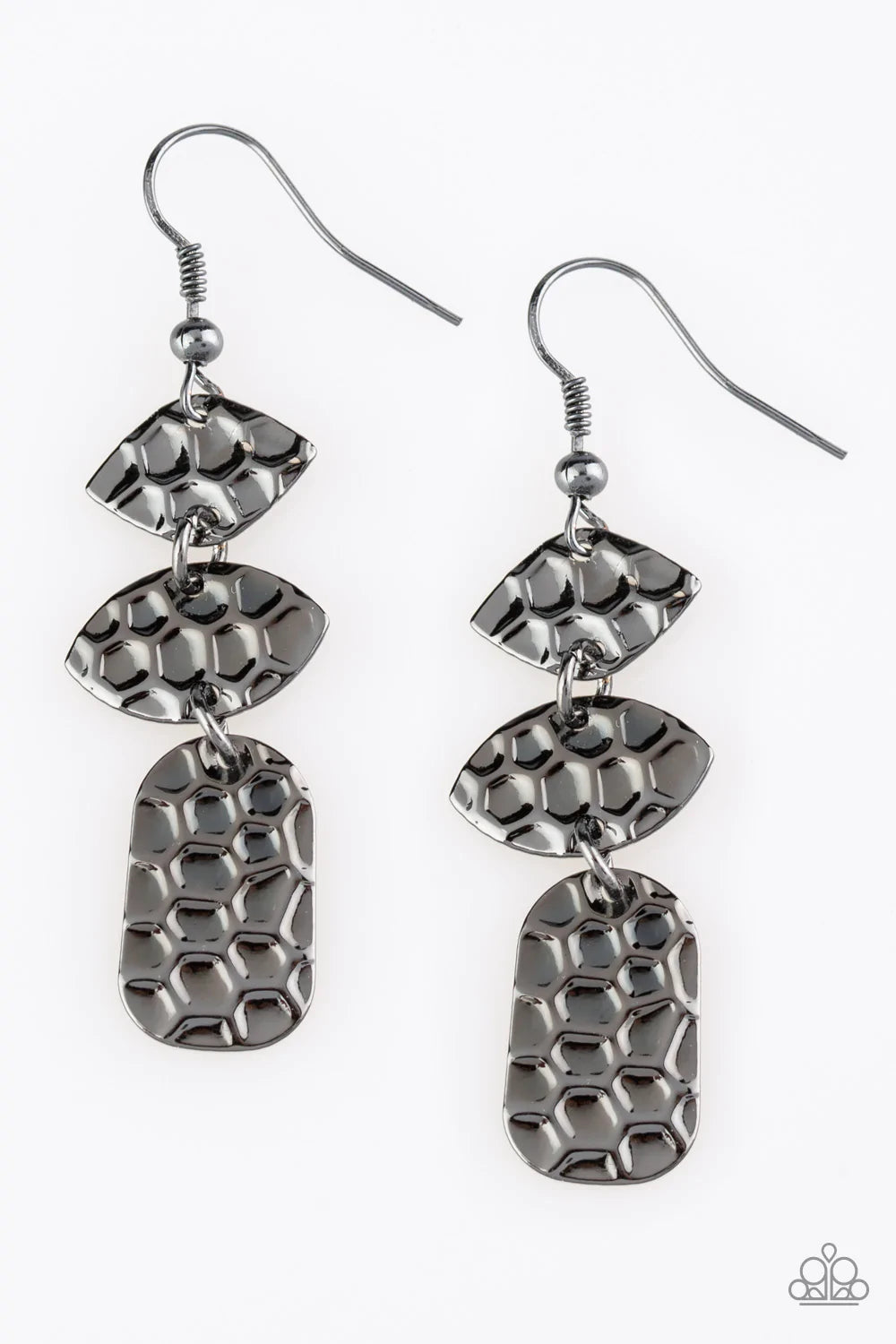 Paparazzi Earring ~ Nine to HIVE - Black