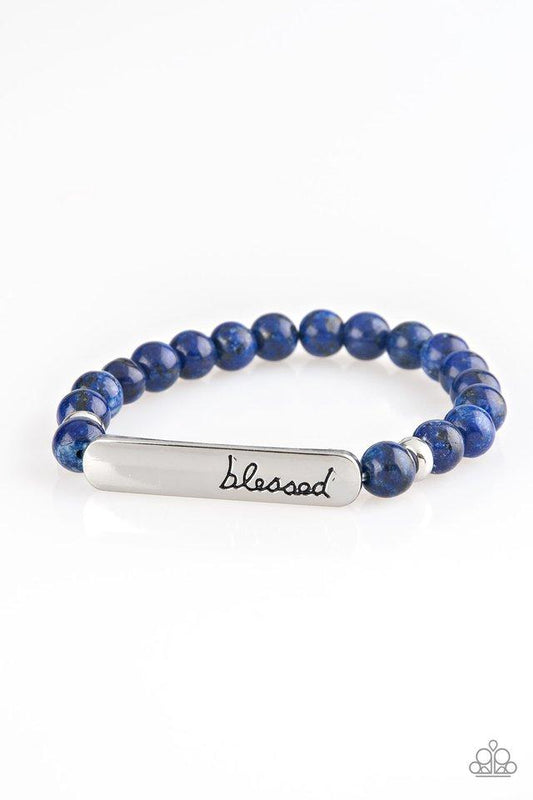 Pulsera Paparazzi ~ Born Blessed - Azul