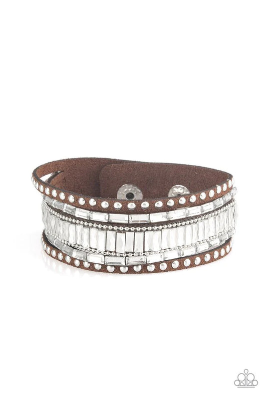 Paparazzi Bracelet ~ Rock Star Rocker - Brown