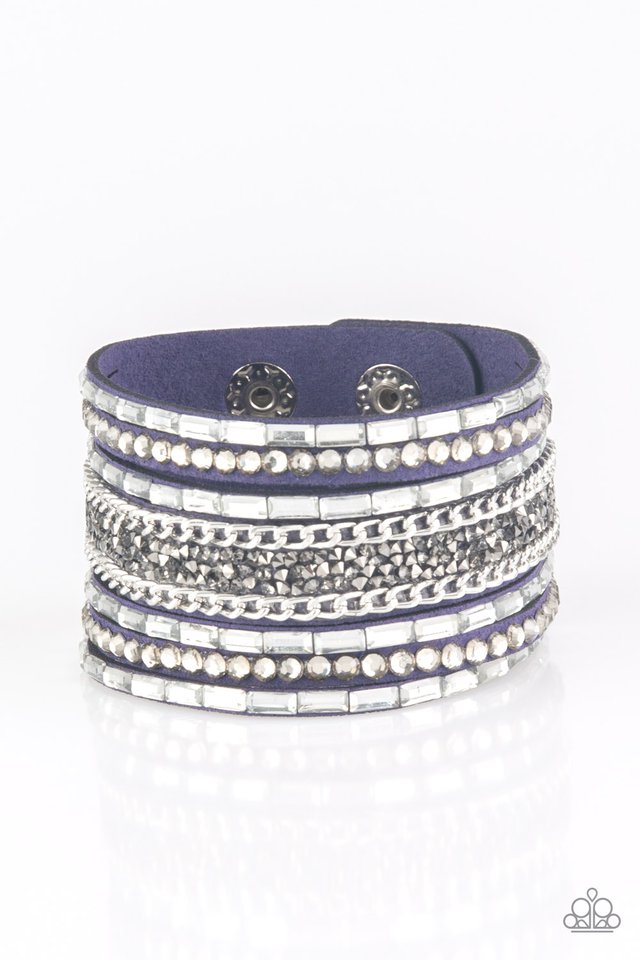 Rhinestone Rumble - Blue - Paparazzi Bracelet Image