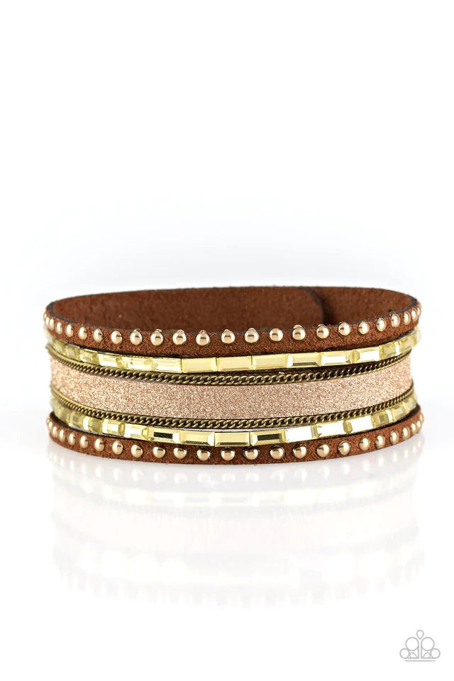 Paparazzi Bracelet ~ Seize The Sass - Brass