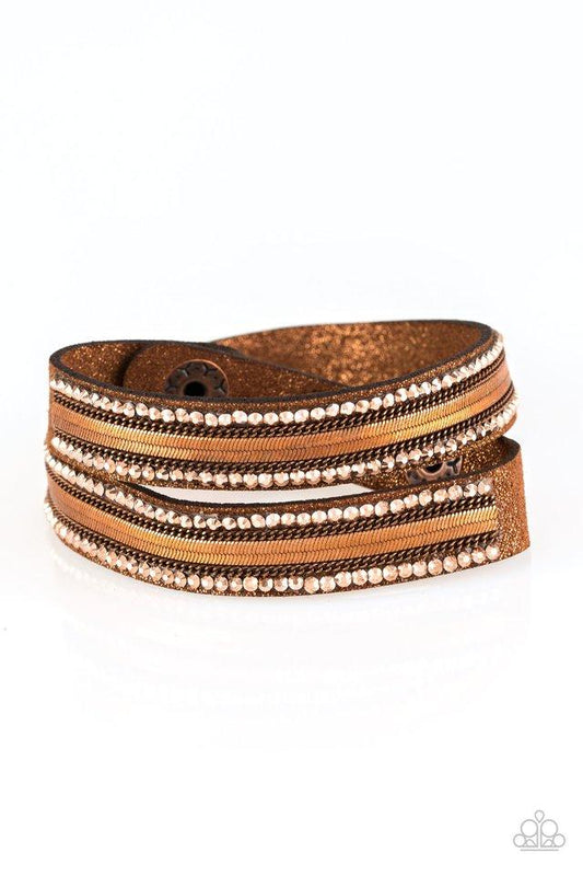 Pulsera Paparazzi ~ Rocker Rivalry - Cobre