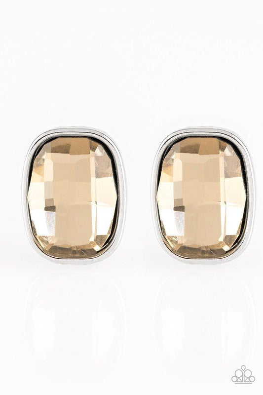 Paparazzi Earring ~ Incredibly Iconic - Brown