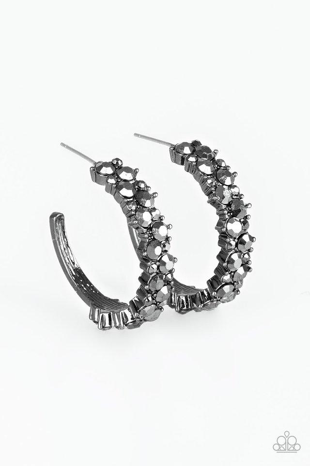 Paparazzi Earring ~ Glitter Galaxy - Black