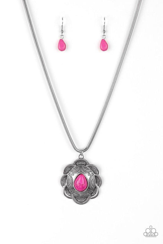 Paparazzi Necklace ~ Mojave Meadow - Pink