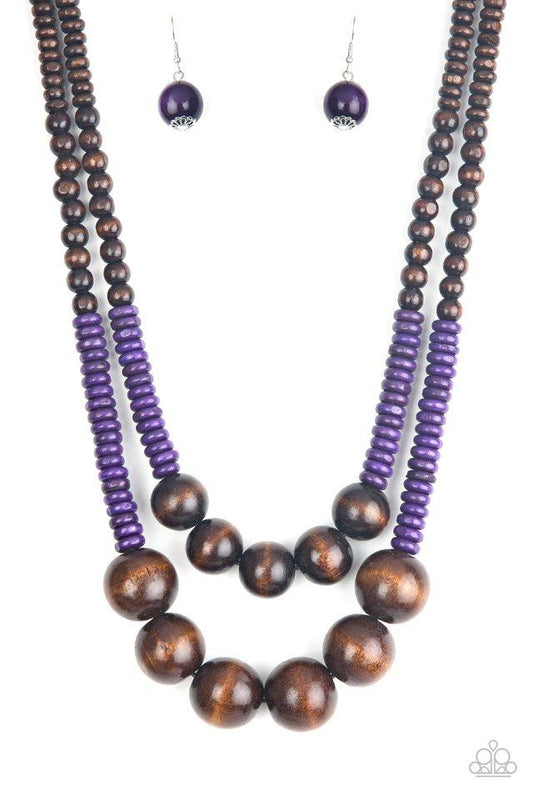 Paparazzi Necklace ~ Cancun Cast Away - Purple