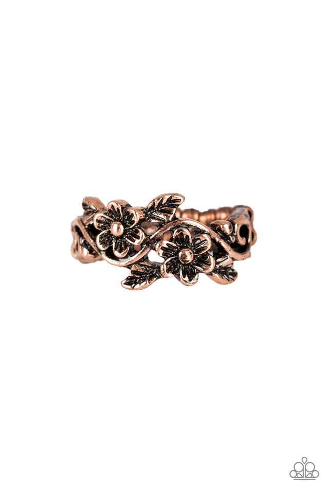 Stop and Smell The Flowers - Copper - Paparazzi Ring Image