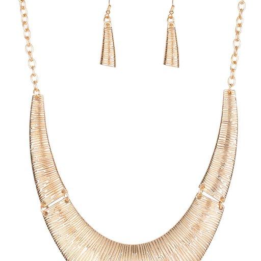 Paparazzi Necklace ~ Feast or Famine - Gold