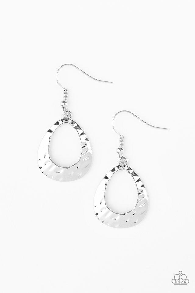 Paparazzi Earring ~ Radiantly Rugged - Silver