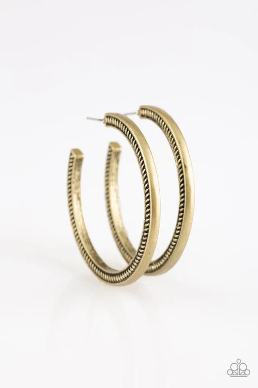 Paparazzi Earring ~ This Is My Tribe - Brass