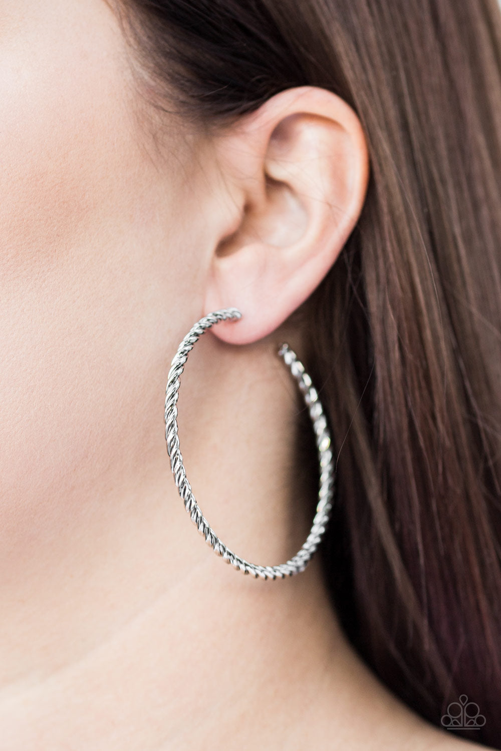 Paparazzi Earring ~ Keep It Chic - Silver