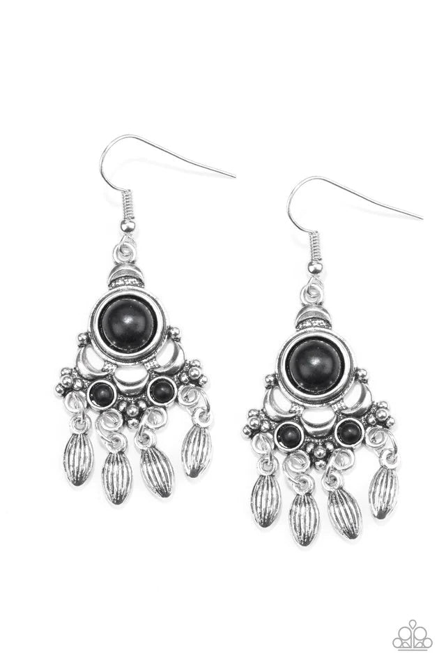 Paparazzi Earring ~ No Place Like HOMESTEAD - Black