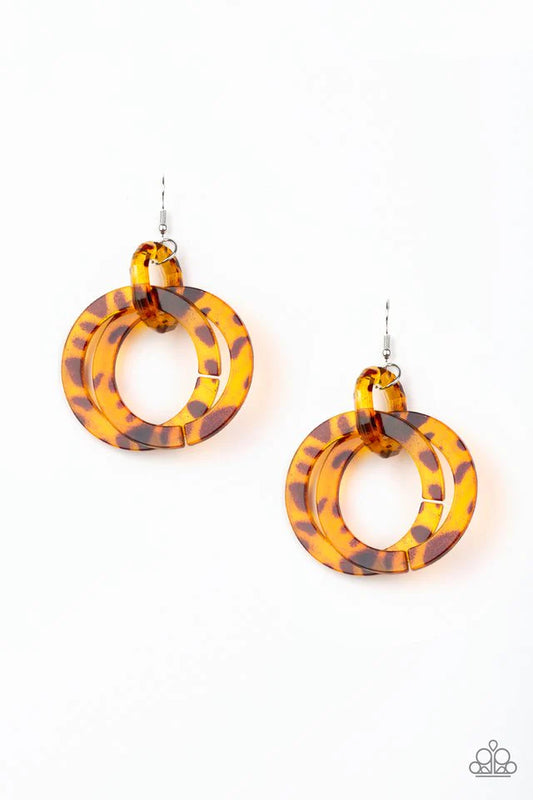 Pendiente Paparazzi ~ Retro Riviera - Marrón